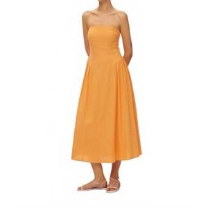 knee length dresses for ladies Ruffle Sleeve Midi Dress